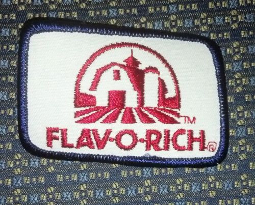 FLAV-O-RICH DAIRY Iron or Sew-On Patch EMBROIDERY