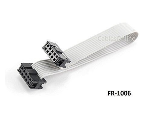 CablesOnline, 6-inch 10-Pin 2x5 2.54mm-Pitch Female/Female 10-wire IDC Flat