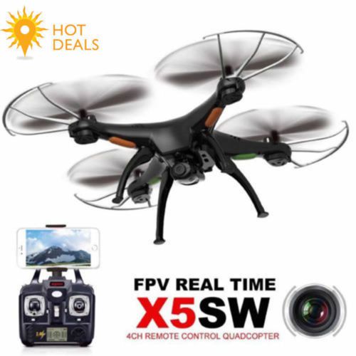 Syma X5SW WIFI FPV 2.4Ghz 4CH 6-Axis RC Quadcopter Drone 0.3MP Camera HD Black