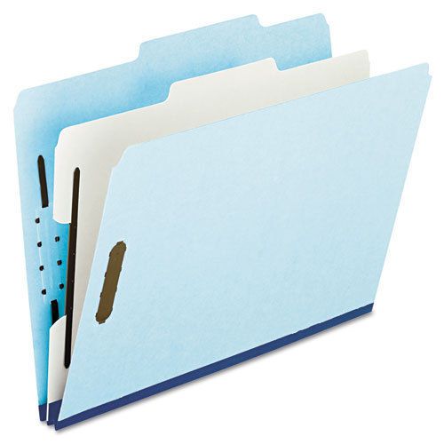 Pendaflex four- and six-section classification folders, 2/5-tab, letter, blue for sale