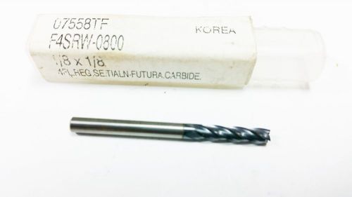 1/8&#034; YG-1 Carbide 4 Flute Futura TIALN .030 CR End Mill (Q 733)