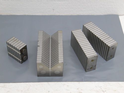 MAGNETIC BLOCKS TOOLMAKER MACHINIST alluminum steel set of 4