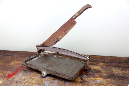 Vintage gestetner office trimmer paper cutter industrial table top metal tool for sale