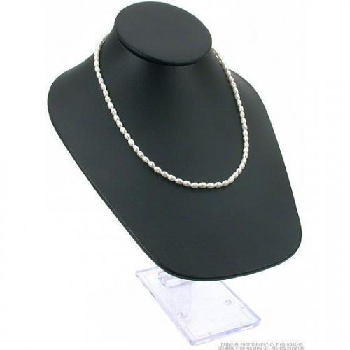 Necklace Bust Black Faux Leather Jewelry Display