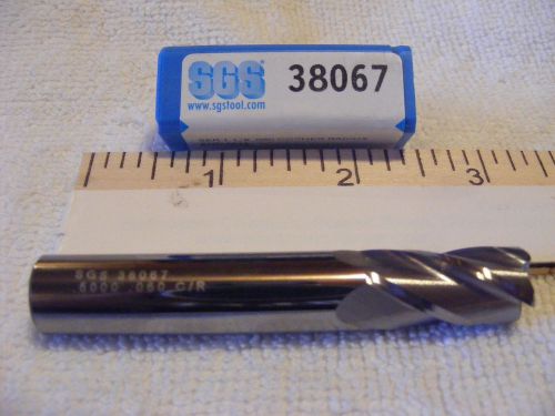Sgs #38067 ser 1 * 1/2 .060 corner radius endmill **new in package** 1 pc for sale