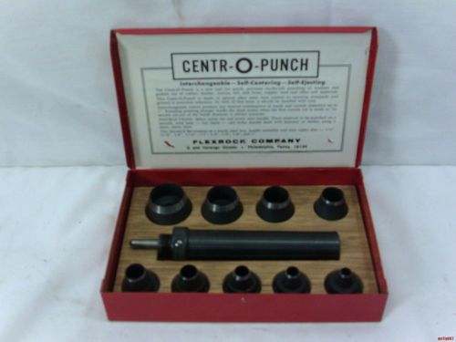 Centro-Punch, Set of 9 Cutter Dies - Handle -Flexrock Company, Philadelphia, PA