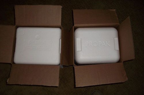 2 Thick Styrofoam Insulated Shipping Boxes 11&#034;x10&#034;x9&#034;--Propak / Perma  Cool