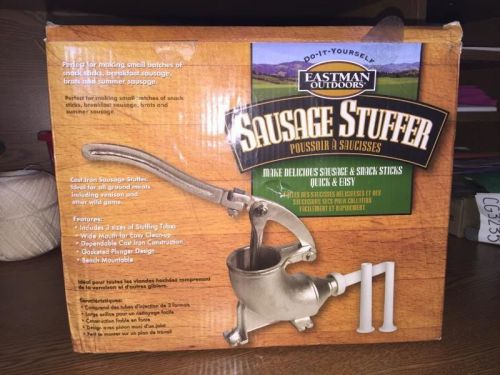 New In Box Eastman Outdoors Sausage Stuffer Cast Iron For All Ground Meats
