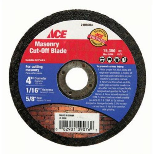 4&#034; masonry and concrete cut-off blade ace cutoff wheels 2106904 082901090762 for sale