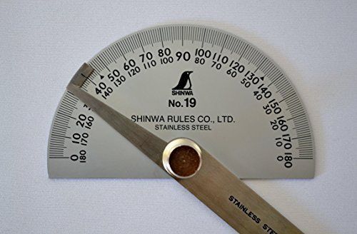 Shinwa japanese Stainless Steel Protractor with Round Head