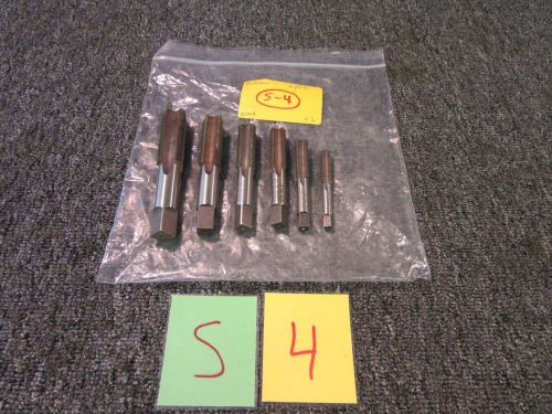 6 pc brubaker tap machine metal screw thread gh3 gh4 1&#034; 7/16&#034; sae used for sale