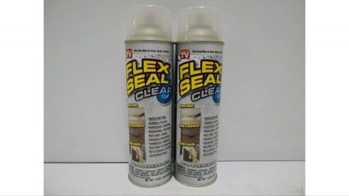 2 JUMBO CANS FLEX SEAL CLEAR 14oz Liquid Spray Rubber Sealant - As seen on TV