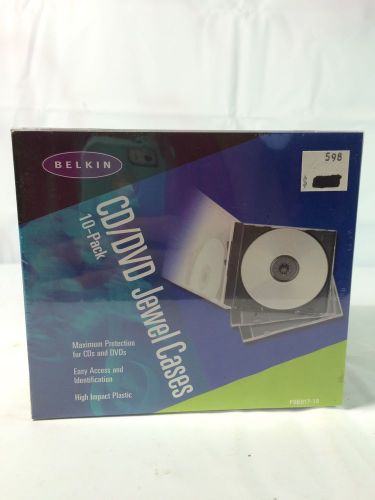 NEW 10 Pack Belkin High Impact Plastic CD DVD Jewel Cases