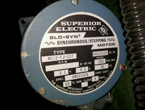 SUPERIOR ELECTRIC SLO-SYN SYNCHRONOUS/STEPPING MOTOR M112-FJ-327