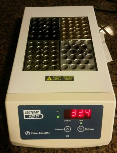 FISHER ISOTEMP 145D Dry Bath Incubator with 4 blocks and power supply.