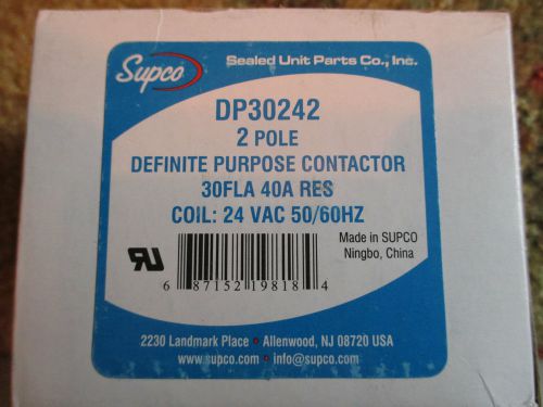 Supco DP30242 Definite Purpose Contactor 2 Pole 24 VAC