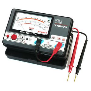 0.5-1000M Ohm 500V Insulation Resistance Tester w Testing Leads TY-6017