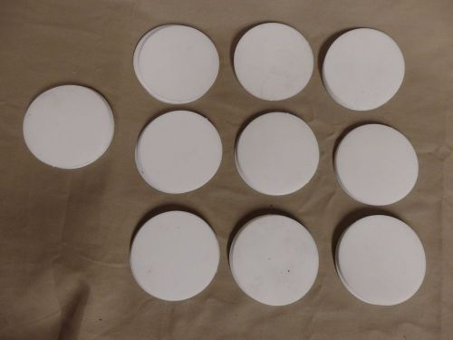 Lot of ~1.5 Pounds of Teflon Discs 3&#034; Diameter Assorted Thickness 52 Pieces