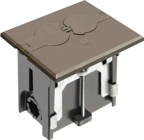 Arlington Industries Arlington FLBAF101BR-1 Adjustable Floor Box Kit with Outlet