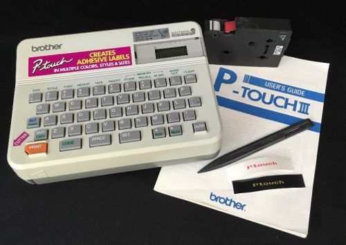 Brother P-touch III Labeling System Label Maker Great Condition Works