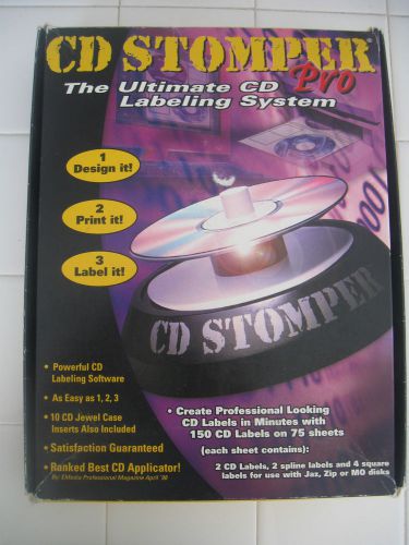 Cd stomper pro kit,cd labeling system incl.14 cd label &amp; 10 cd jewel case sheets for sale