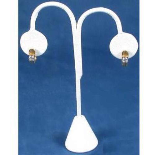 Faux White Leather Earring Display 5 1/4&#034;