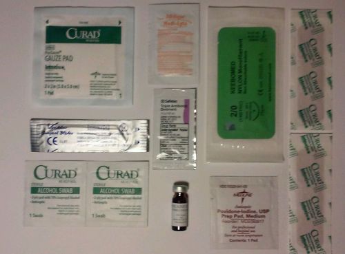 Suture, Lidocaine, Blood clot, Gauze, Trauma First Aid Kit!