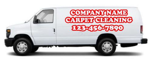 HUGE carpet cleaning decal set.Each side and rear. Choice of color truck mount