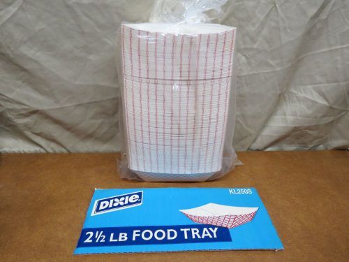 Dixie 2.5 Pound Red &amp; White Checkered Food Tray Quantity 250 KL250S NIP