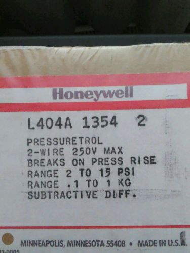 Honeywell l404a 2 pressuretrol for sale