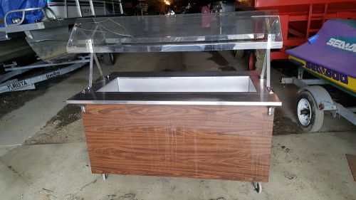 Vollrath 38960 Cold Table Salad Bar Portable Buffet Serving Line  60&#034; Sneeze Grd