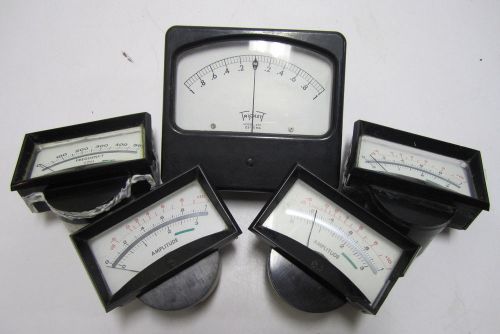 Vtg. gauge lot meter api triplett amplitude frequency cpm retro steampunk 12303 for sale