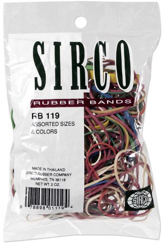 Rubber Bands 2 Ounces-Assorted Colors &amp; Sizes 078898011194