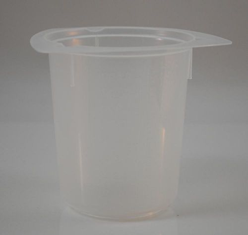 Disposable polypropylene tri-pour beaker: 250ml, 100/pk for sale