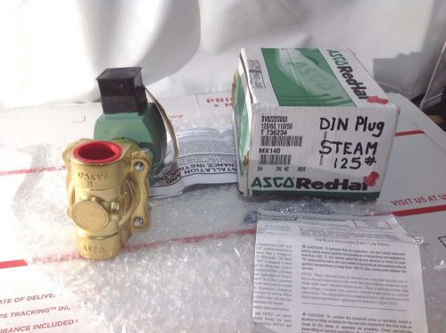 Asco sv8222g003 120/60ac 2-way brass 3/4 in solenoid valve normally closed steam for sale