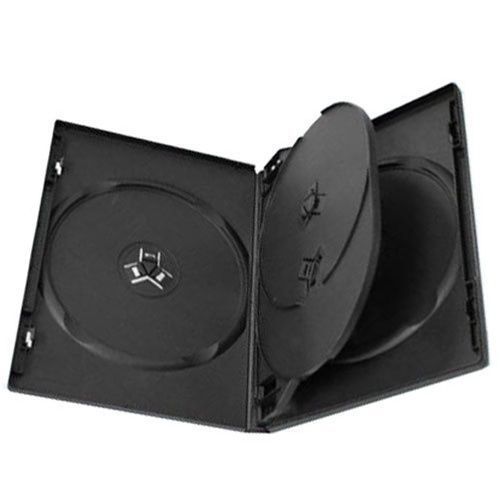 1 Pc Premium Black Case Holds 4 Discs DVD/CD Case Standard 14mm