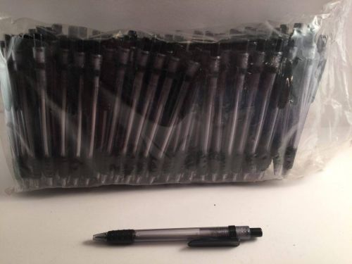 100 Medium Black Click Style Ink Pens WOW