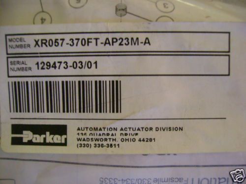 NEW PARKER XR057 370FT AP23M A ROTARY ACTUATOR XR SERIE