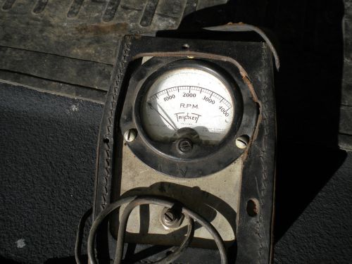 Vintage Collectible Triplet Meter with Leather case Automotive Electrical Meter
