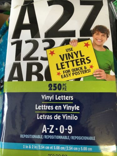 ArtSkills Vinyl Poster Letters and Numbers 1-Inch and 2-Inch Assorted Black 2...