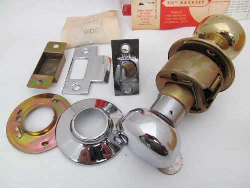 Yale passage latch lockset nos new litchfield bright brass/chrome 2 tone 5300 for sale
