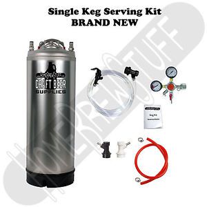 1 keg serving tap picnic kit ball lock co2 regulator homebrew draft beer faucet for sale