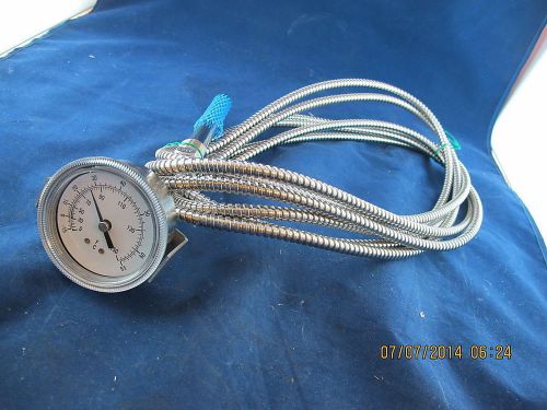 Capillary indicator thermometer 17 foot capillary tube &amp; bulb new military for sale