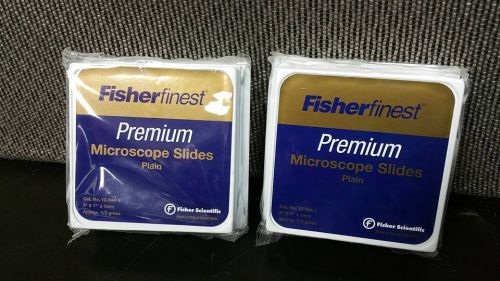 Fisherfinest Premium Microscope Slides Plain 12-544-1 3&#034; x 1&#034; x 1mm 1 Gross ~144