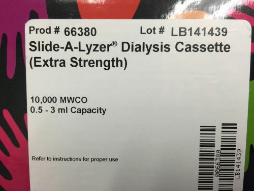 Thermo Scientific Slide A Lyzer Dialysis Cassette, 10k MWCO, 0.5-3ml, #66380