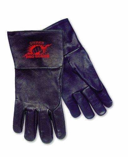 Steiner 0266l sps tig gloves, premium grain kidskin unlined 4-inch cuff, large for sale