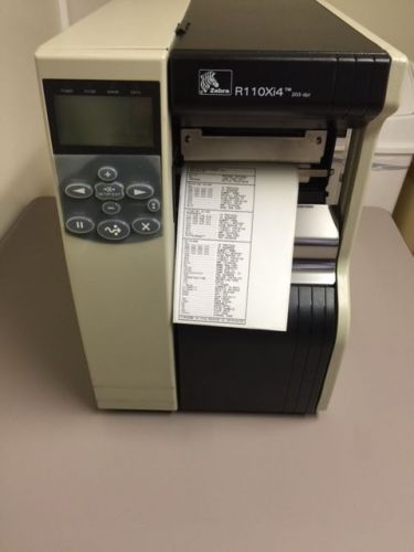 Zebra r110xi4 rfid printer/encoder r12-801-00000-r0 usb / lan / ser./ par for sale