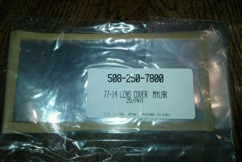 BULLARD 7714 MYLAR LENS COVER CLEAR, ADHESIVE-BACKED PACK OF 25. 508-250-7800