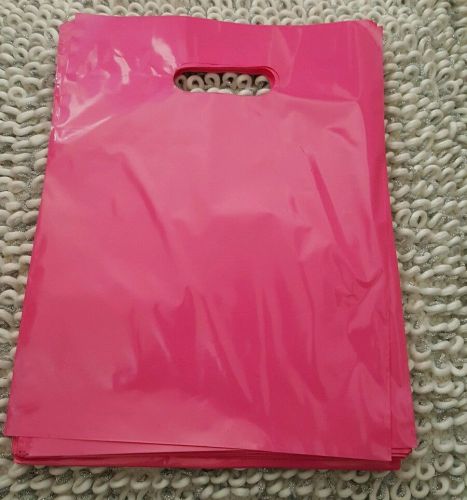 Pink regular glossy  12&#034; x 15&#034; low-density plastic merchandise bags you pick qty for sale