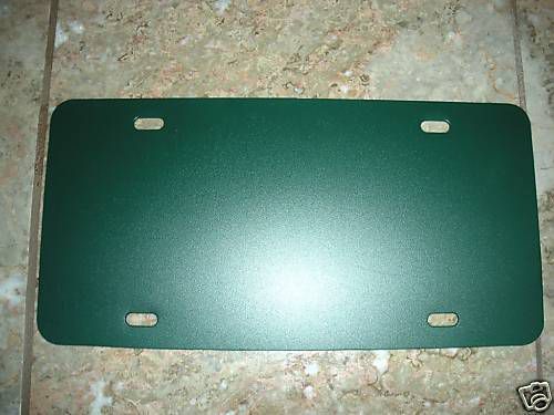 BLANK 6&#034;X12&#034; PLASTIC LICENSE TAG PLATE FOR DECAL -GREEN